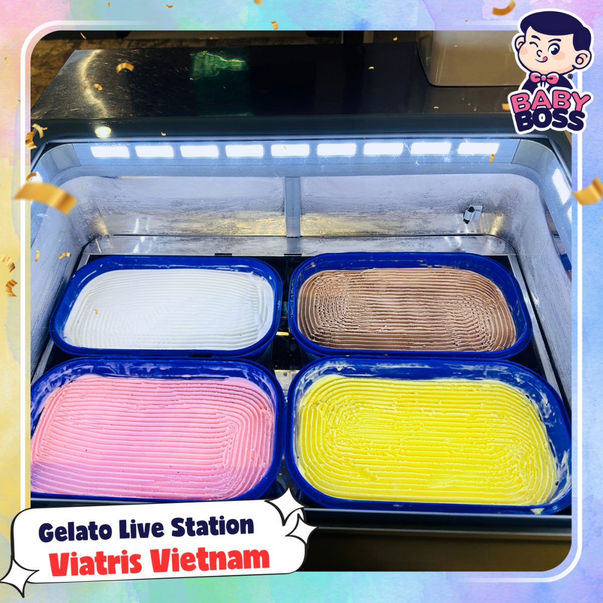 Khách mời Viatris Vietnam thưởng thức kem Ý Gelato đa dạng hương vị từ Baby Boss