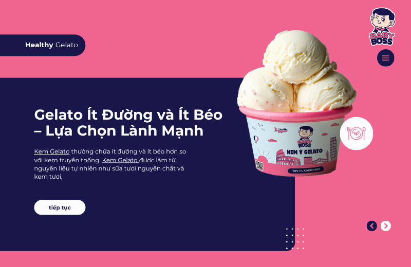 1. Gelato Ít Đường và Ít Béo – Lựa Chọn Lành Mạnh