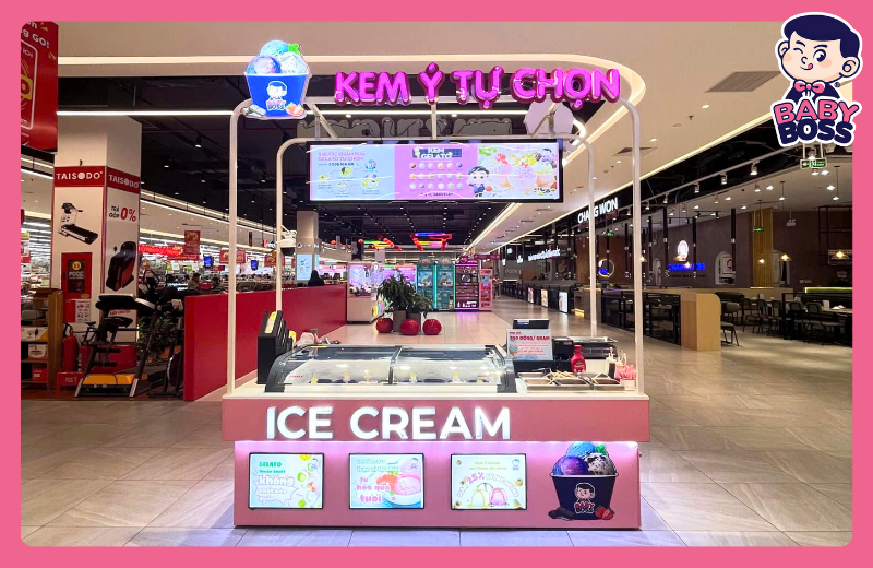 kem Ý Gelato Baby Boss - kem Gelato tự chọn