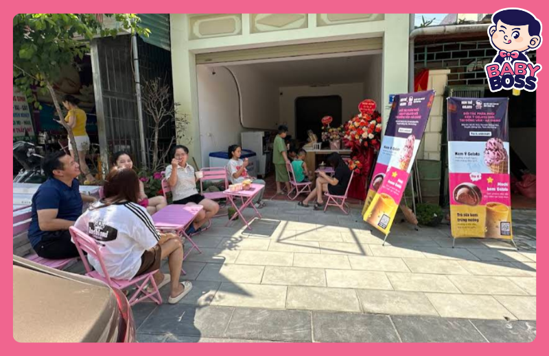 Không Gian Quán Kem Trề Gelato: Ấm Cúng, Thân Thiện Và Mát Mẻ