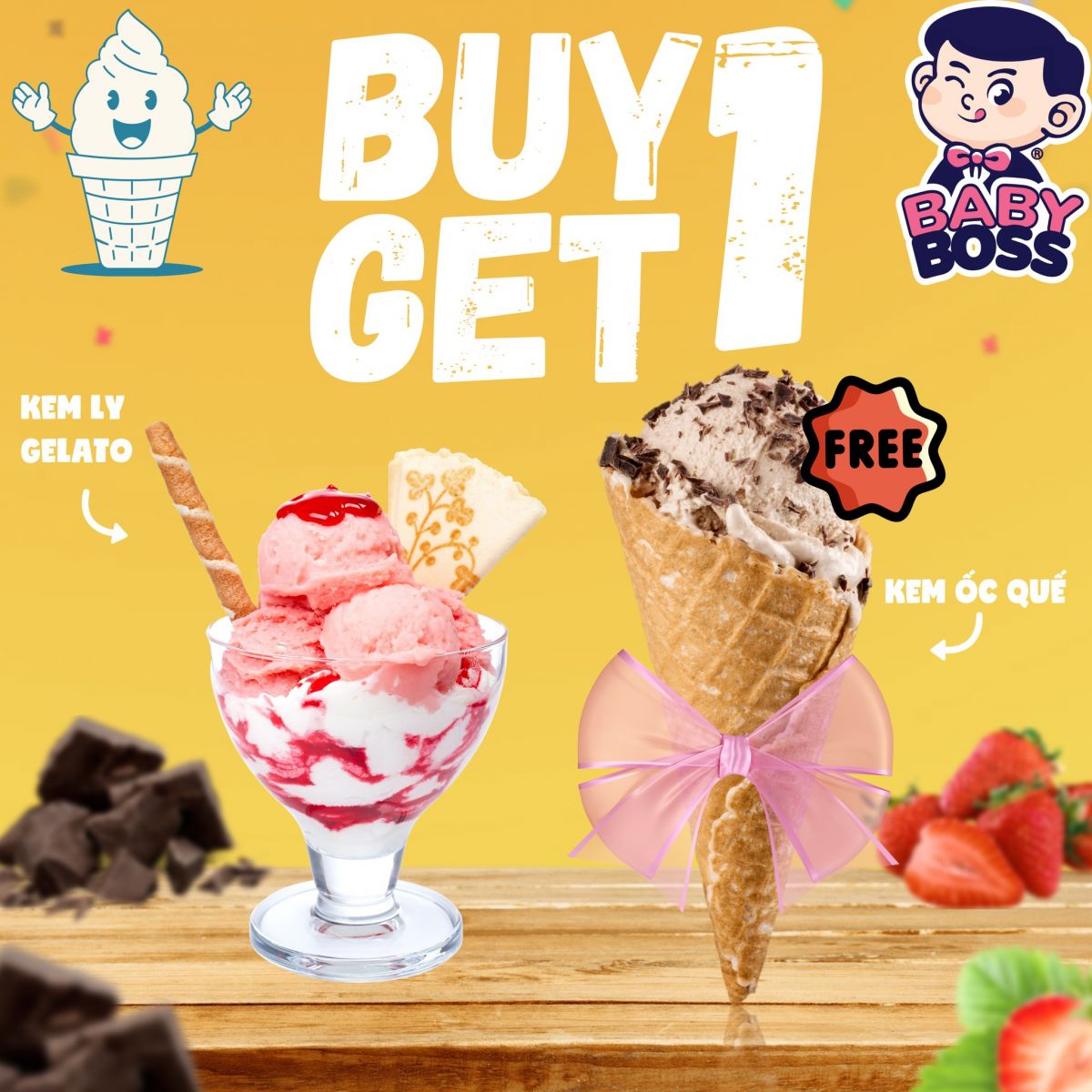 Kem Ý Gelato Baby Boss - Chính thức có mặt tại Italian Gelato Hải Phòng