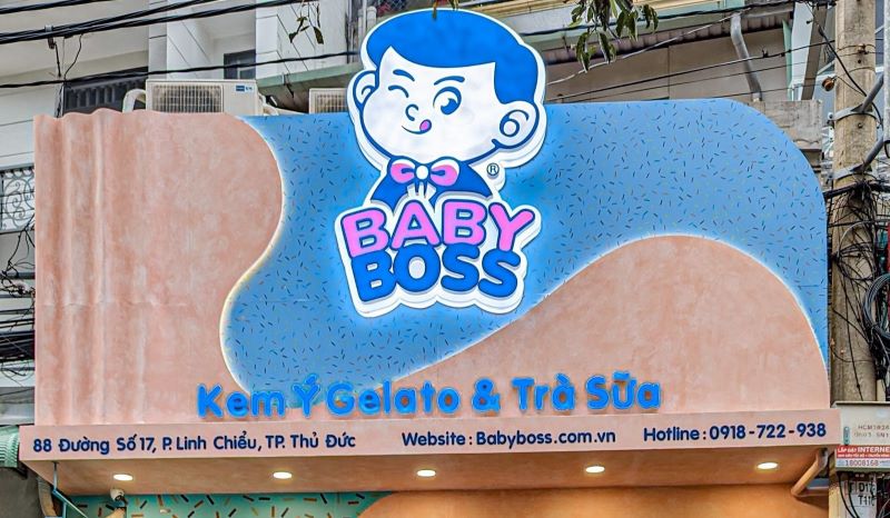 Nhượng quyền thương hiệu cửa hàng kem Ý Gelato tự chọn Baby Boss