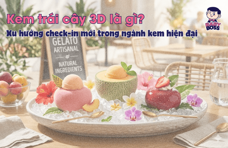 Kem trái cây 3D là gì? Xu hướng check-in mới trong ngành kem hiện đại