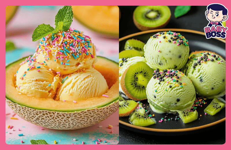 Why Not Try the Combination of Melon Gelato and Kiwi Gelato Now?