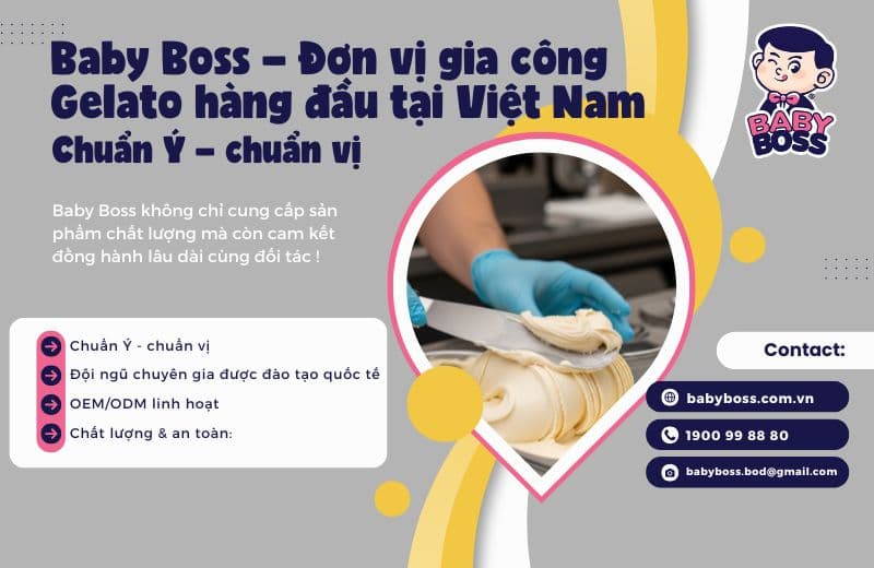 Baby Boss – Leading Gelato Contract Manufacturer in Vietnam | Italian Standards – Authentic Taste