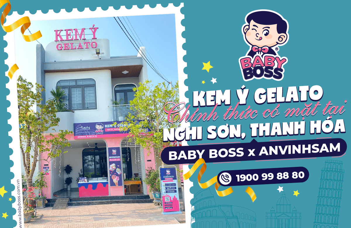 Italian Gelato Baby Boss Officially Arrives in Thanh Hoa – Together with Partner AnVinhSam