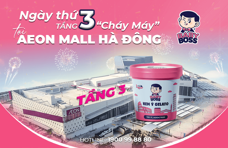 On Tuesday, the Baby Boss Gelato Counter at Aeon Hà Đông Was Still Buzzing