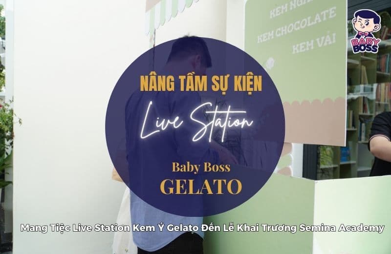 Elevating the Event: Baby Boss Brings an Italian Gelato Live Station to the Semina Academy Grand Opening