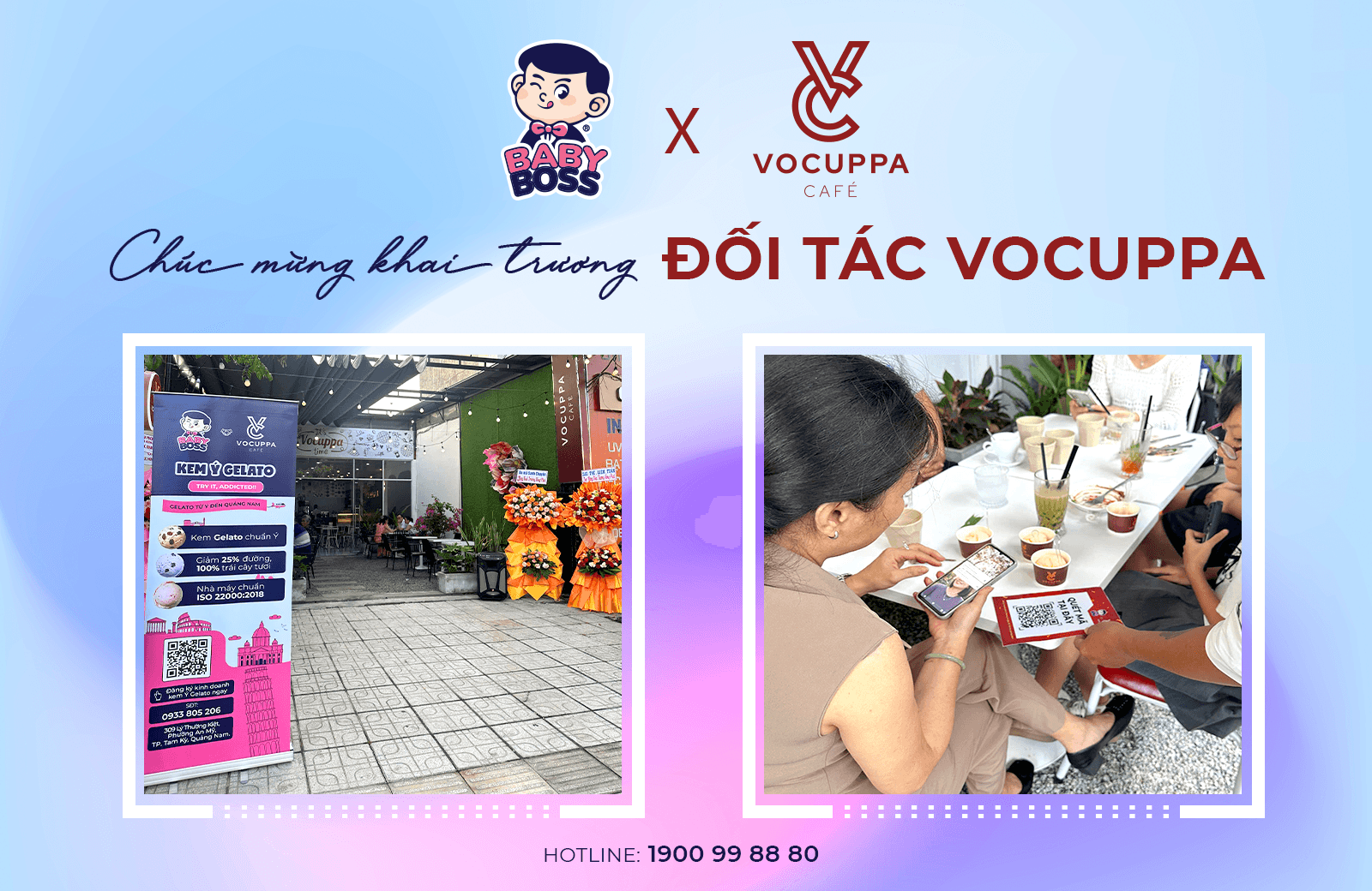 Baby Boss Congratulates VOCUPPA CAFÉ on Opening a New Branch in Tam Kỳ, Quảng Nam – Spreading the Authentic Flavour of Italian Gelato!