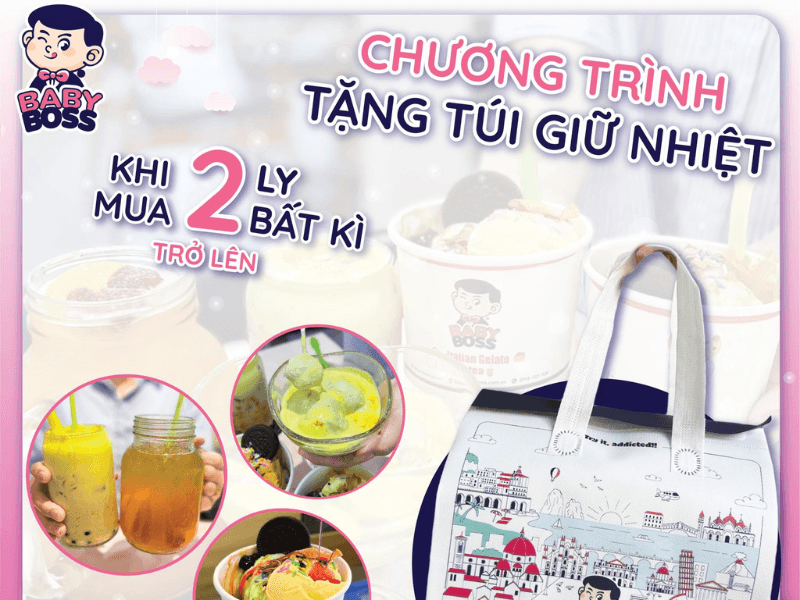 Receive a thermal bag when you buy any 2 cups at Baby Boss