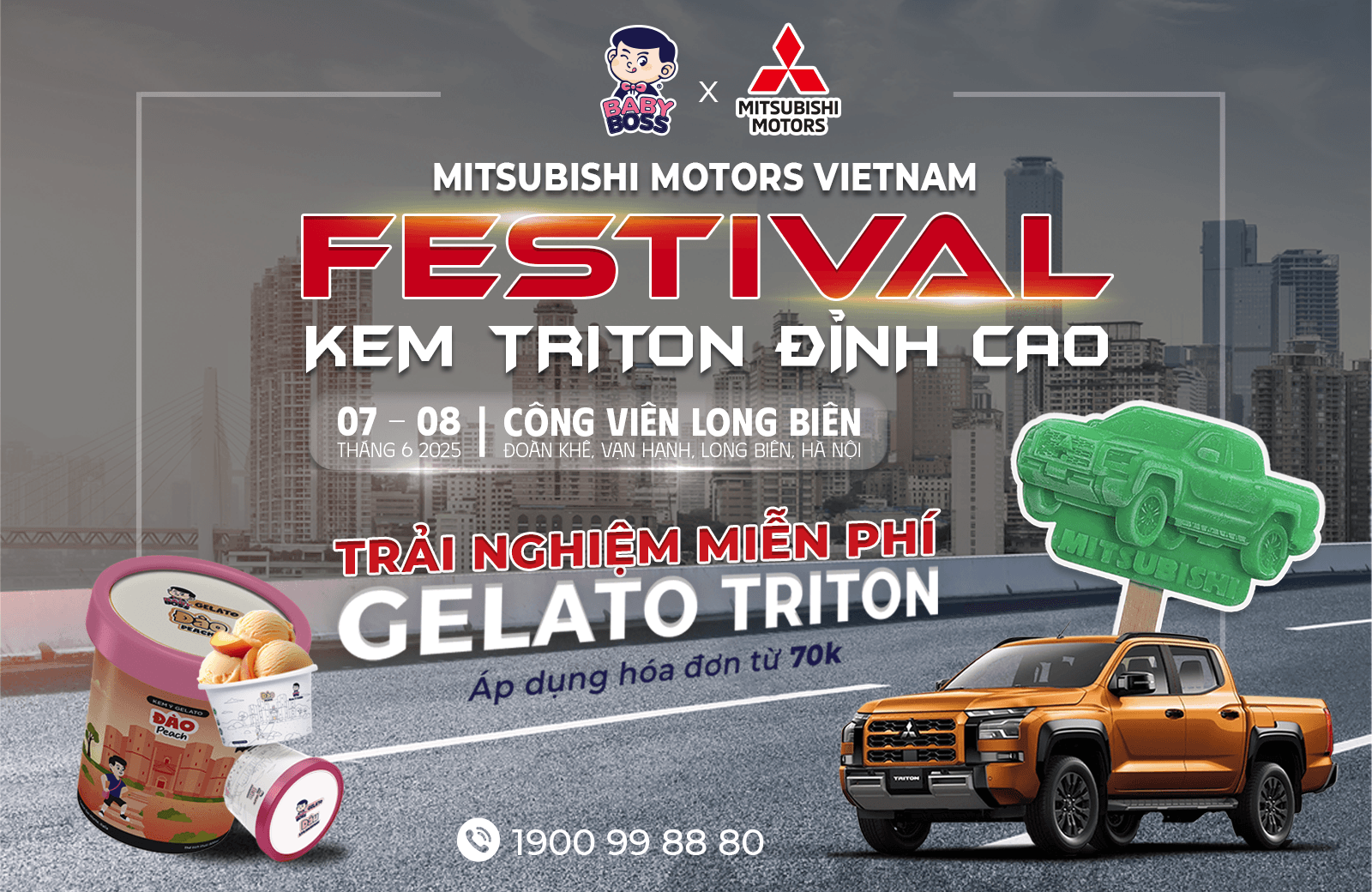 Baby Boss Makes Its Mark on Day 2 of Mitsubishi Motors Vietnam Festival 2025 with the Exclusive Gelato Triton!