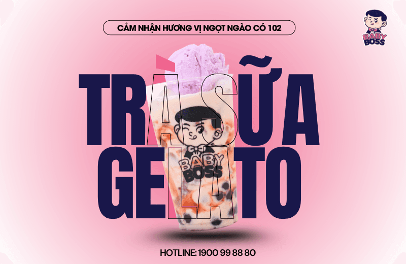 Baby Boss Gelato Milk Tea: Experience an Unrivalled Flavour with the Strawberry–Peach–Blueberry Trio!