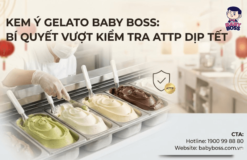 Kem Ý Gelato Baby Boss: Bí Quyết Vượt Kiểm Tra ATTP Dịp Tết