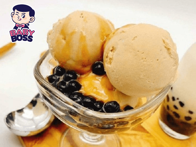 Exceptionally delicious, high-quality bubble milk tea ice cream.