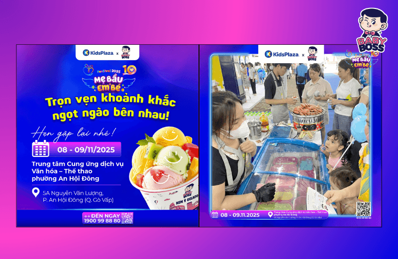 Festival Mẹ bầu & Bé 2025: Baby Boss lan tỏa trọn vẹn khoảnh khắc ngọt ngào bên nhau