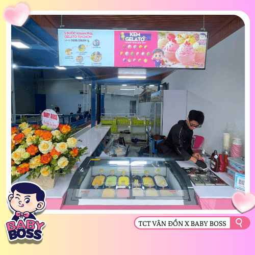 【Baby Bossパートナー】イタリアンジェラート「Baby Boss」がTCT VÂN ĐỒN QUẢNG NINHに正式登場
