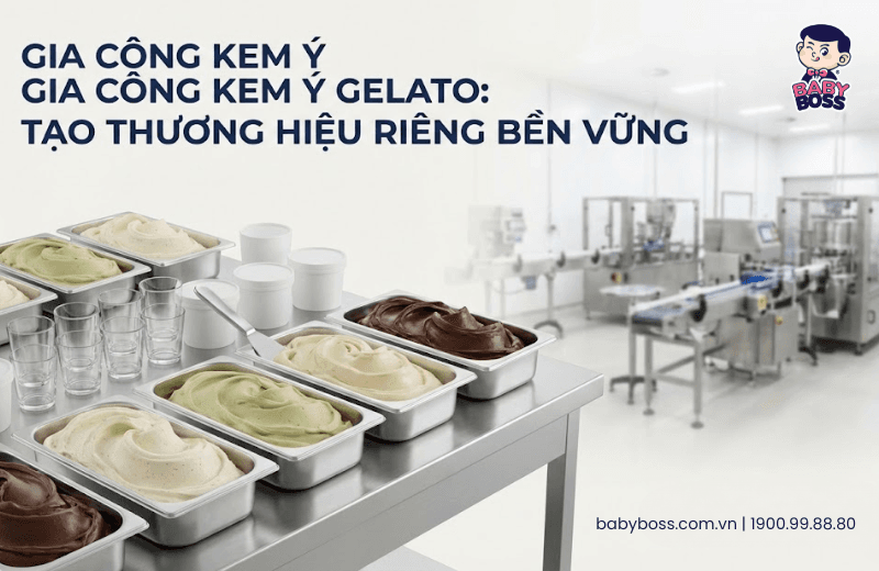 Gia Công Kem Ý Gelato: Tạo Thương Hiệu Riêng Bền Vững