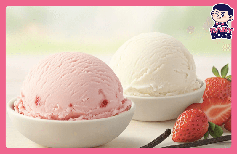 The perfect combination of Strawberry Gelato and Vanilla Gelato