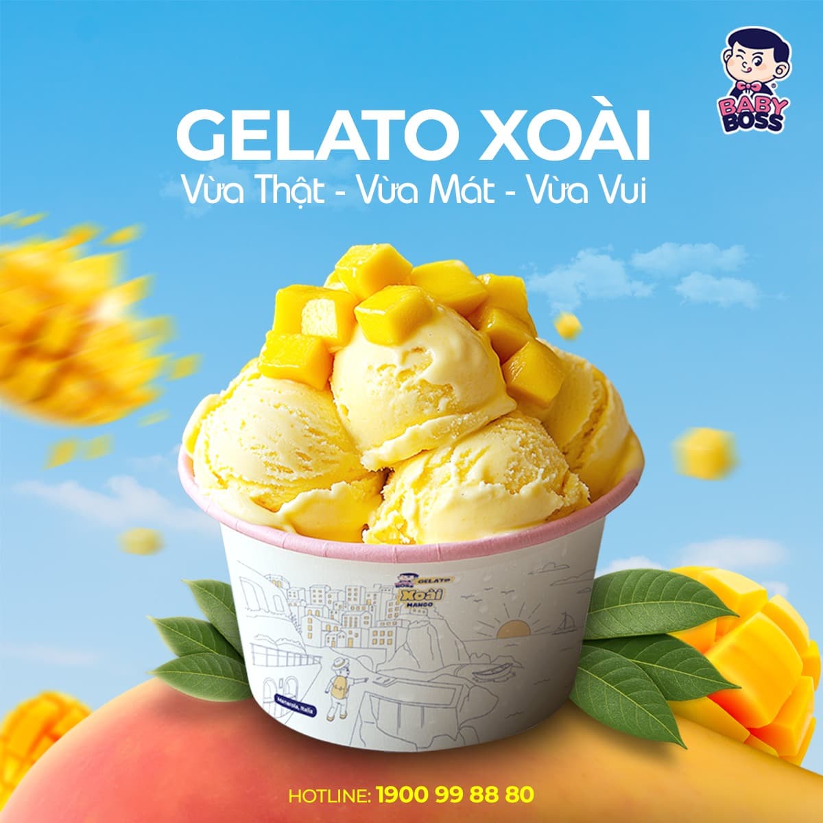 Baby Boss Mango Gelato: A Masterpiece of Refreshing Fresh Mango Flavour – One Bite and You’ll Be Hooked
