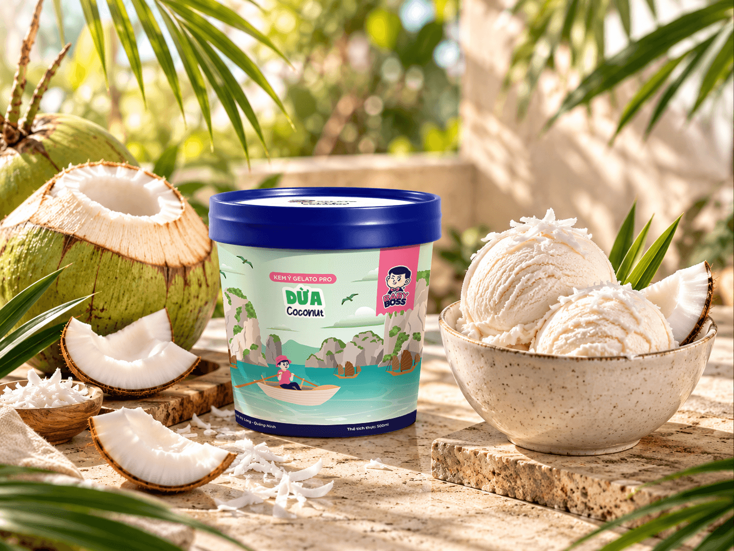 Kem GELATO DỪA