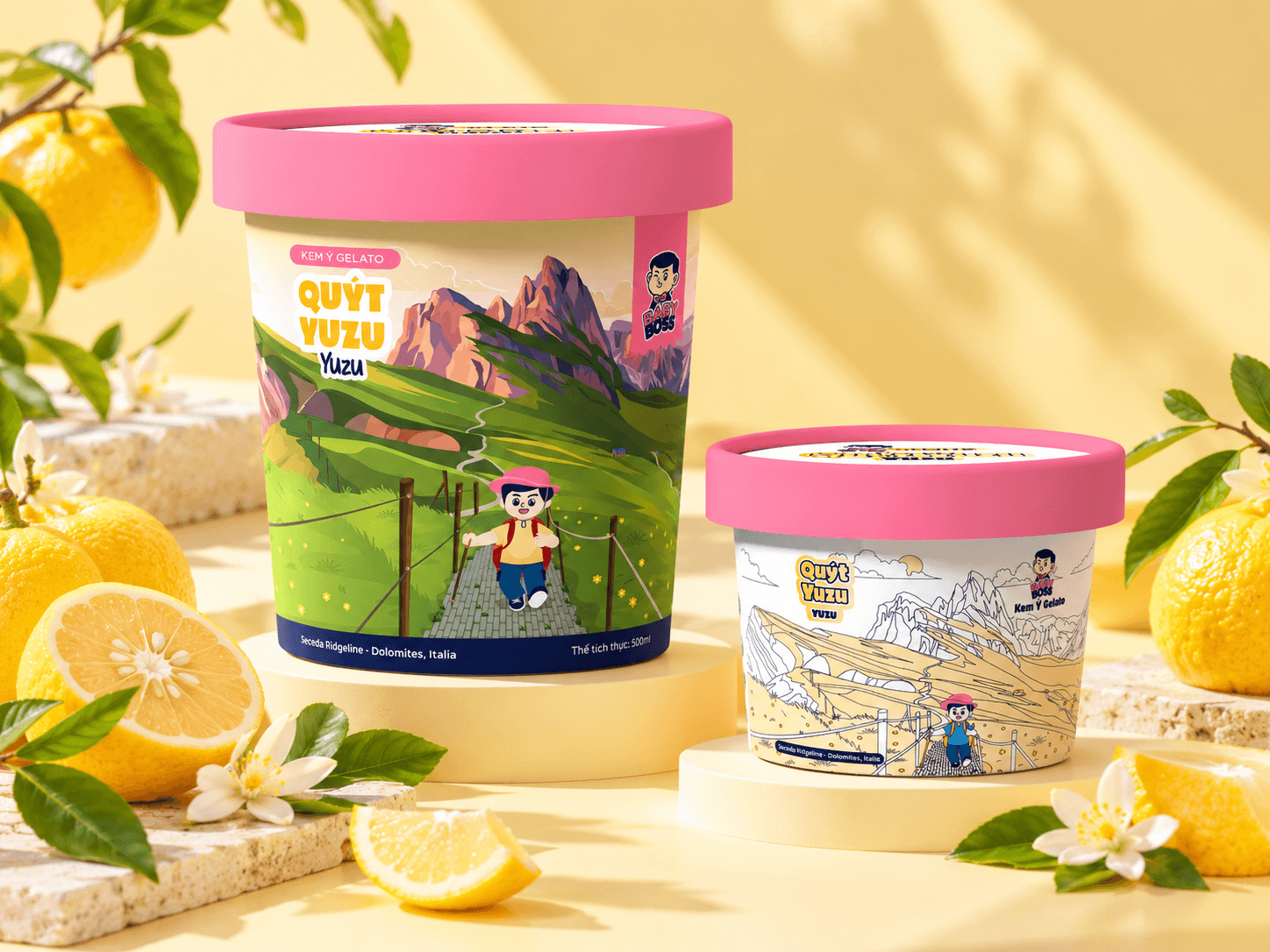 Kem GELATO QUÝT YUZU