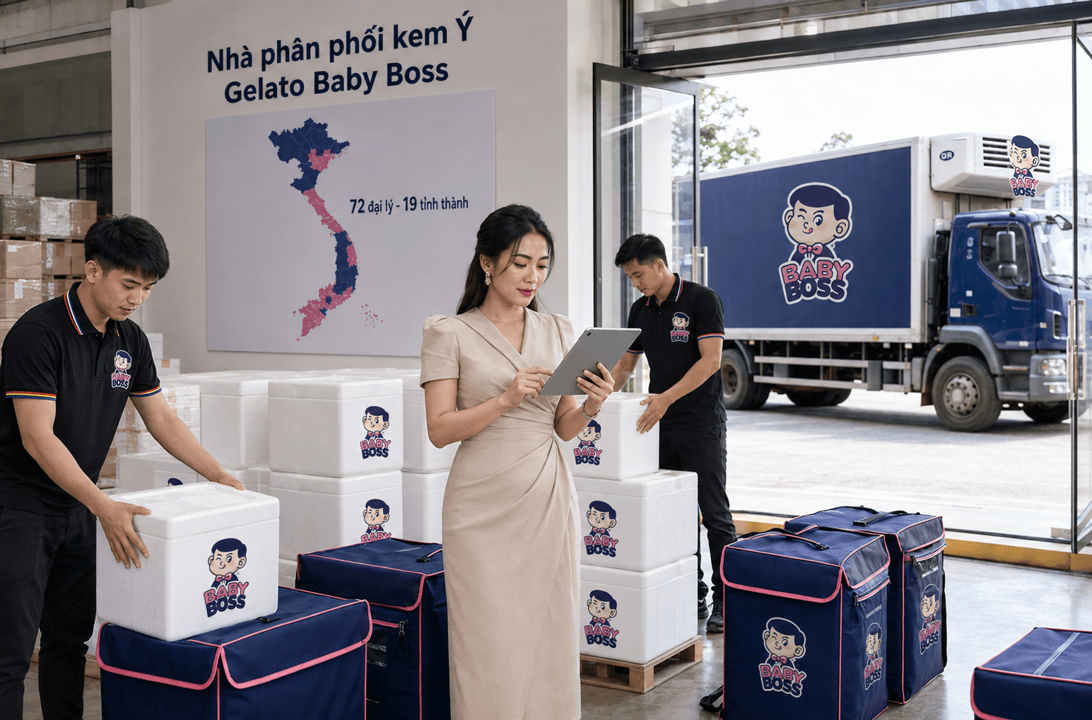 Baby Boss Gelato being distributed from the warehouse