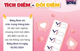 Tạm dừng chương trình tích điểm - đổi điểm tại Baby Boss