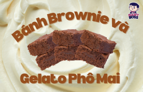 Nâng Tầm Bữa Xế Với Bánh Brownie  Ấm Nóng & Kem Ý Gelato Phô Mai