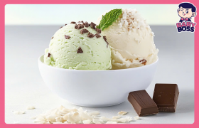 Gelato Bạc Hà kết hợp với Gelato Dừa